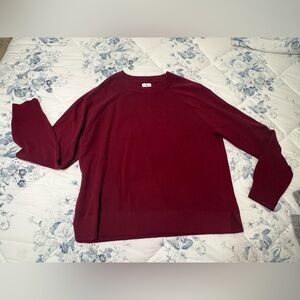 J. Crew Deep Red Long Sleeve Top